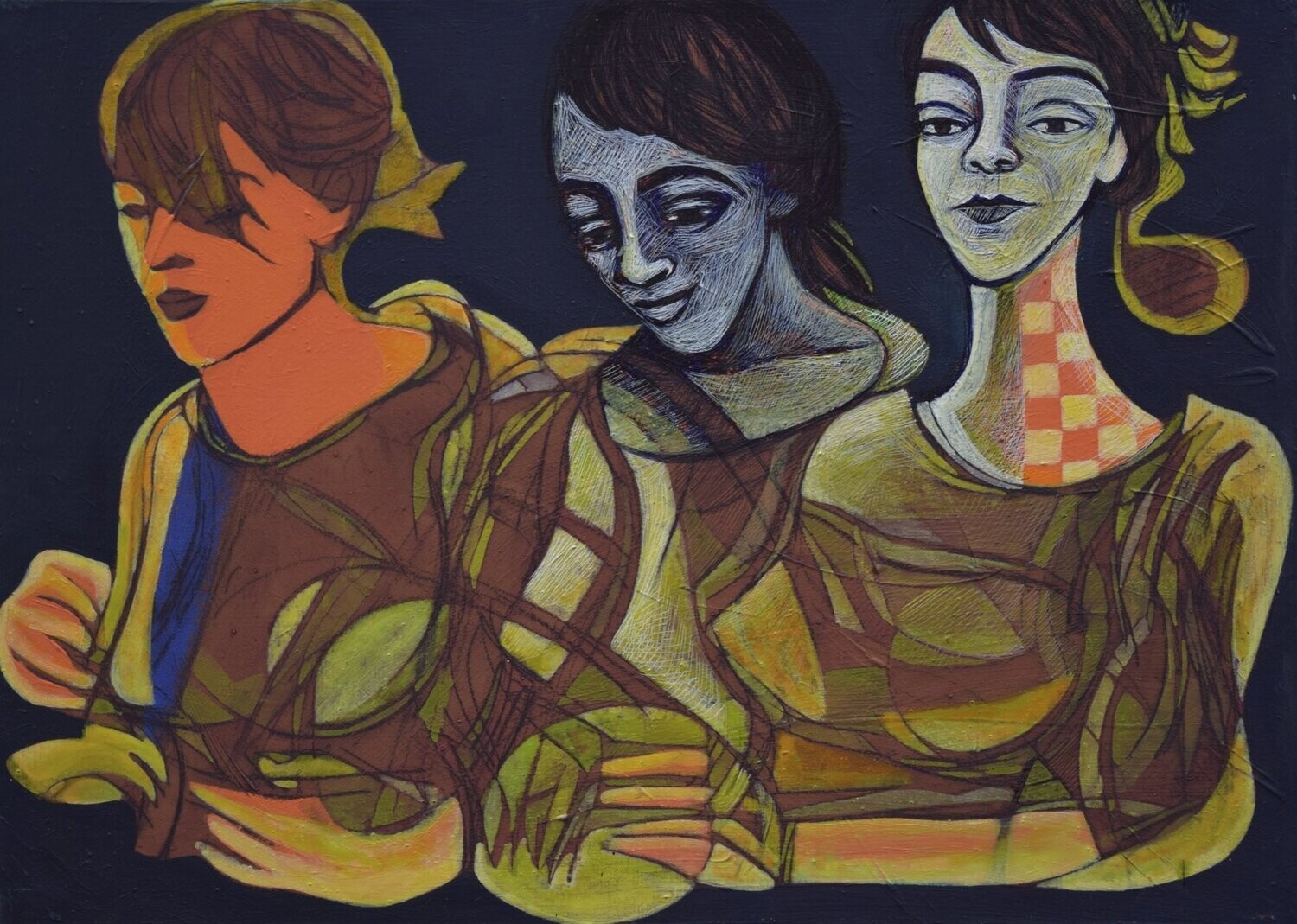 Museumsinsel -  Acryilc  Painting  // Size :  ca. 50 x 70 x 2 cm,