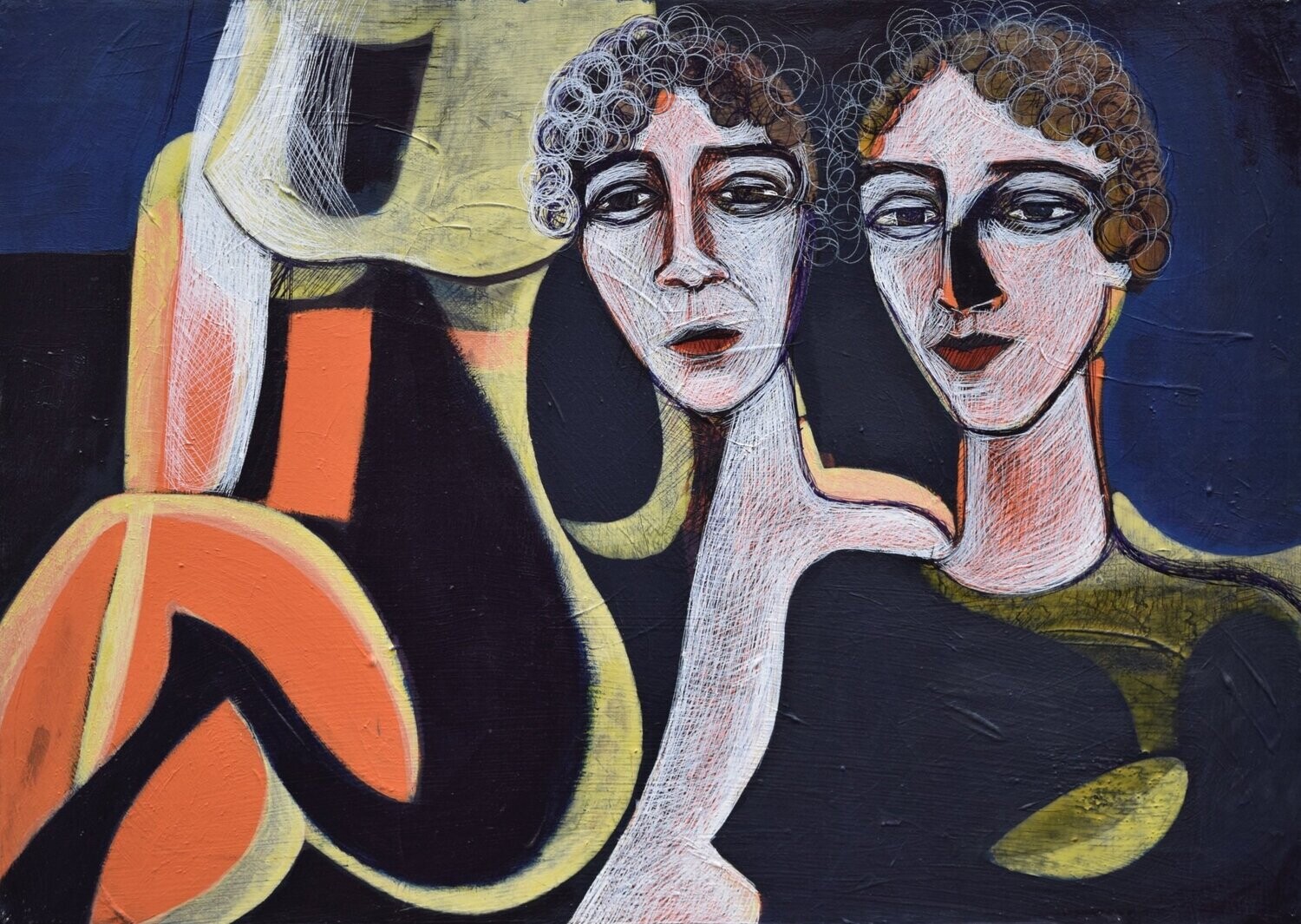 Museumsinsel -  Acryilc  Painting  // Size :  ca. 50 x 70 x 2 cm,