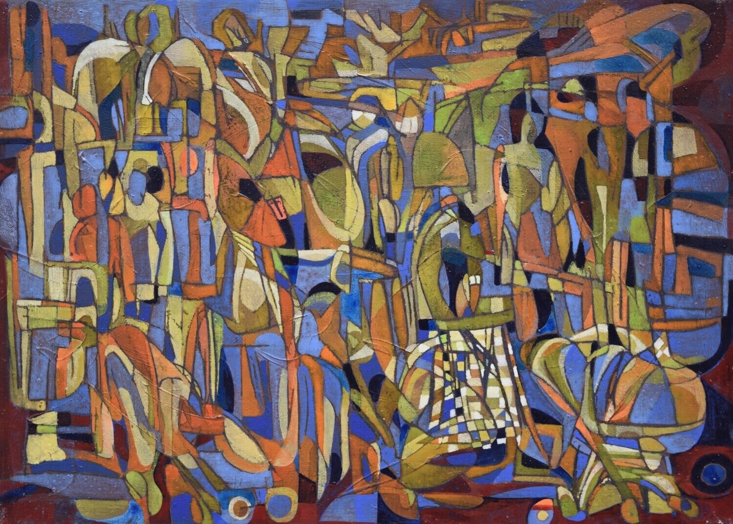Museumsinsel -  Acryilc  Painting  // Size :  ca. 50 x 70 x 2 cm,