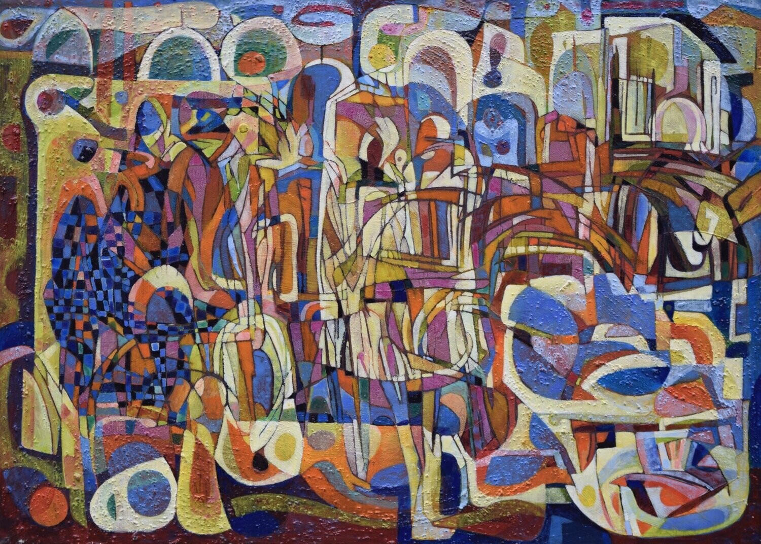 Museumsinsel -  Acryilc  Painting  // Size :  ca. 50 x 70 x 2 cm,