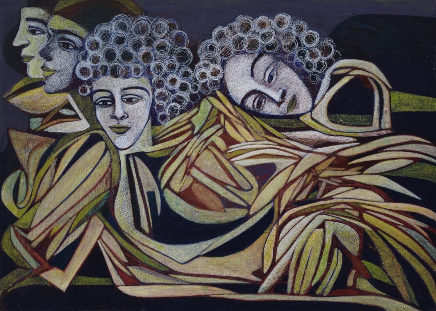 Museumsinsel -  Acryilc  Painting  // Size :  ca. 50 x 70 x 2 cm,