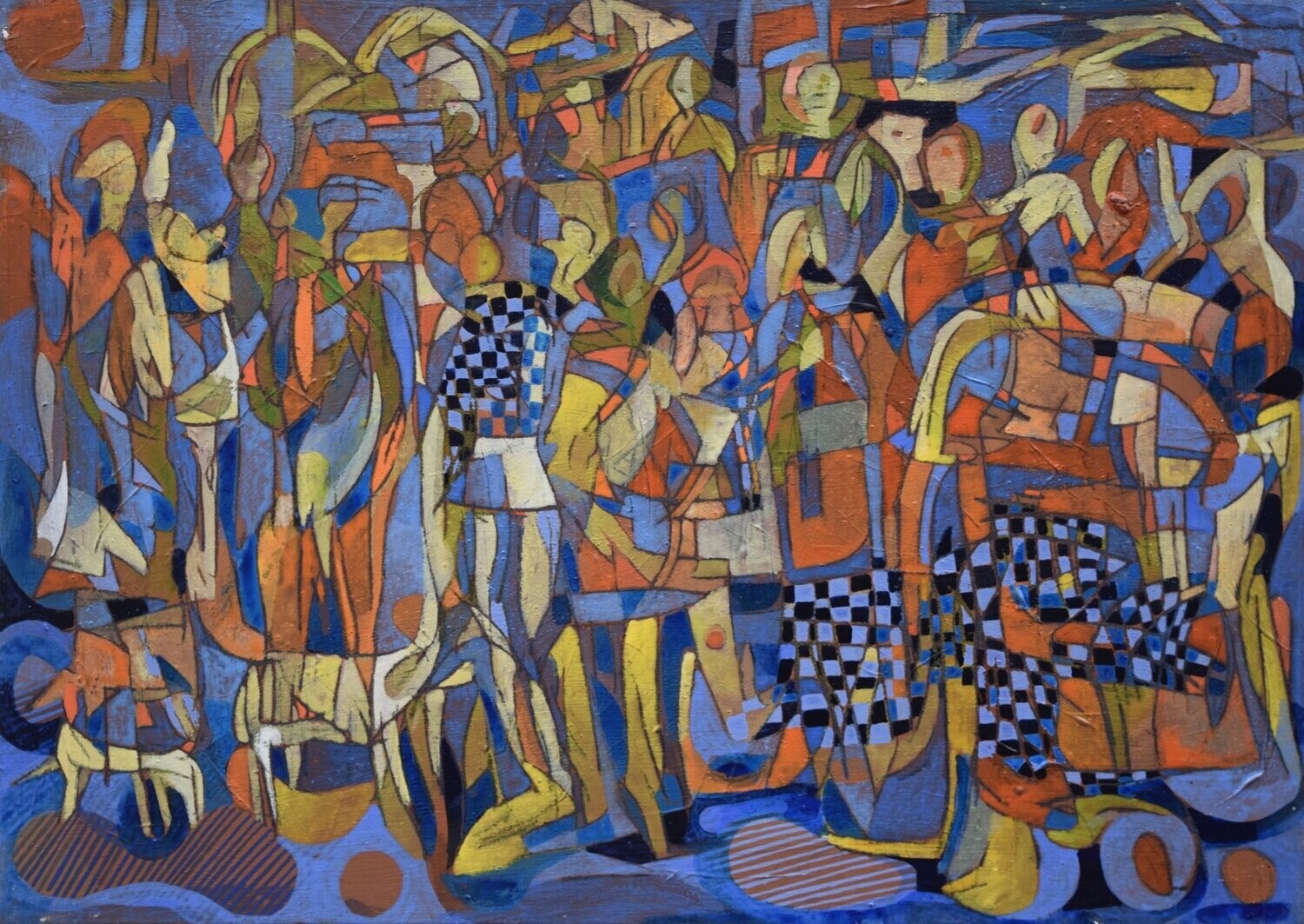 Museumsinsel -  Acryilc  Painting  // Size :  ca. 50 x 70 x 2 cm,