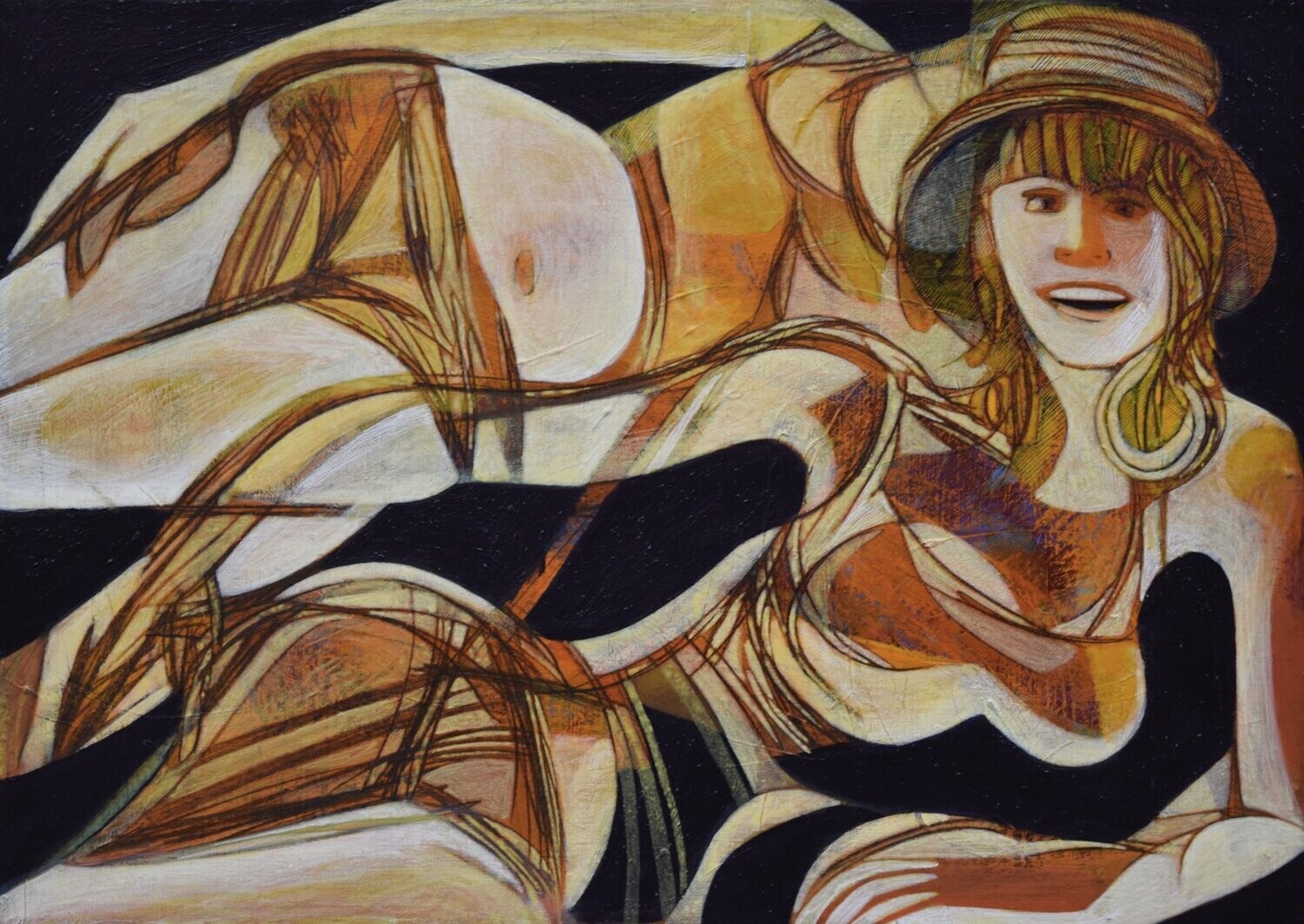 Museumsinsel -  Acryilc  Painting  // Size :  ca. 50 x 70 x 2 cm,