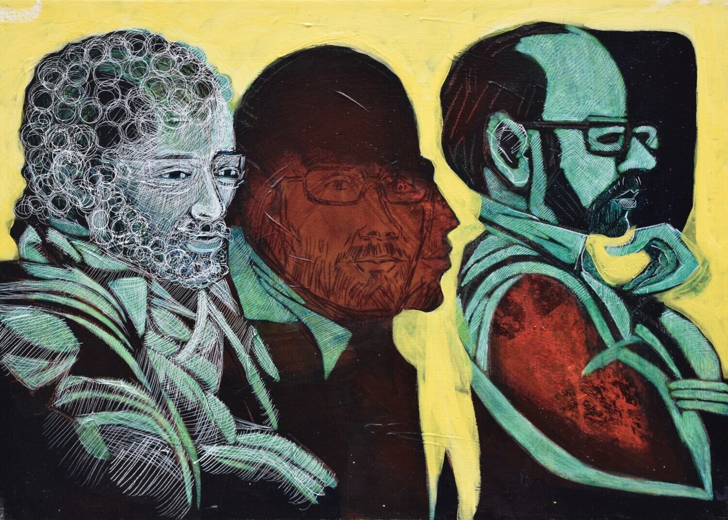 Museumsinsel -  Acryilc  Painting  // Size :  ca. 50 x 70 x 2 cm,