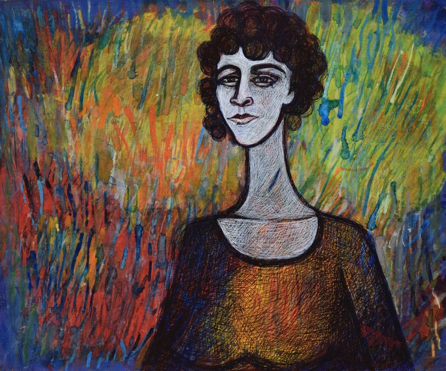 Museumsinsel -  Acryilc  Painting  // Size :  ca. 50 x 60 x 2 cm,