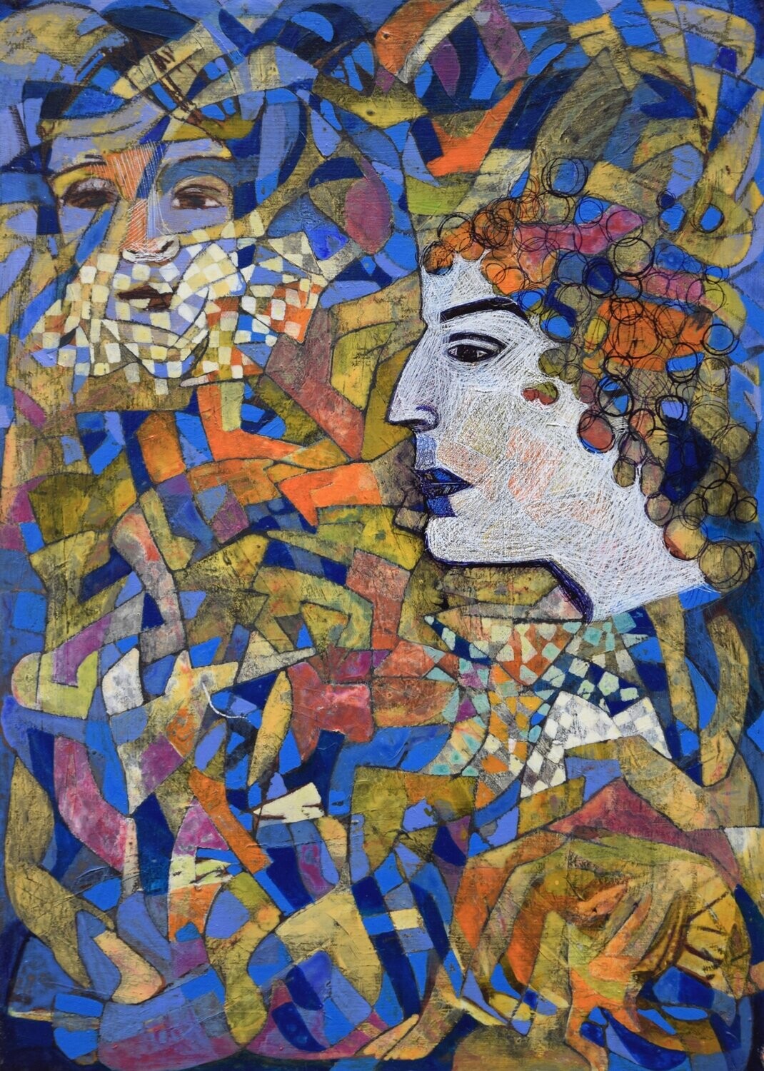 Museumsinsel -  Acryilc  Painting  // Size :  ca. 50 x 70 x 2 cm,