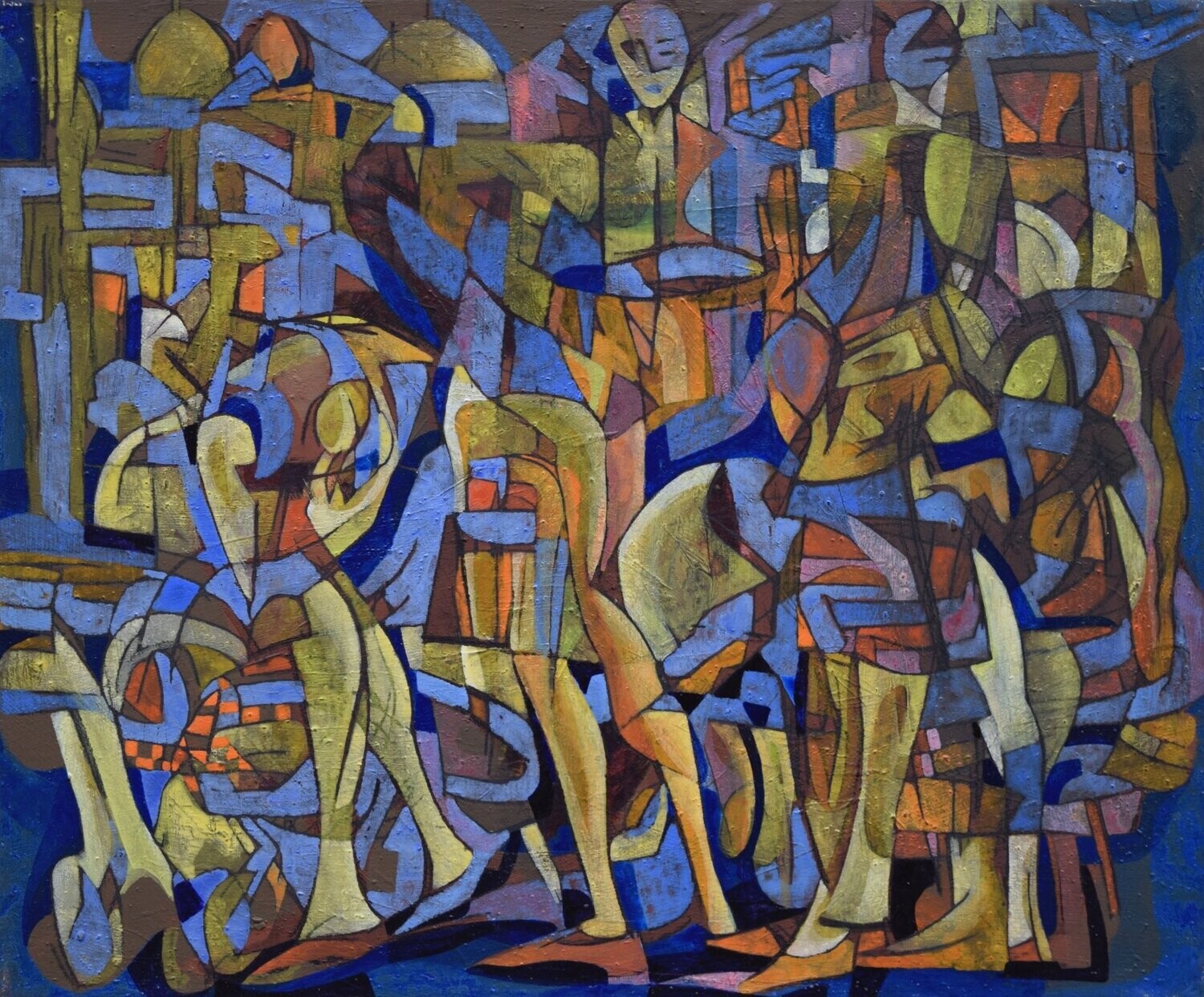 Museumsinsel -  Acryilc  Painting  // Size :  ca. 50 x 60 x 2 cm,
