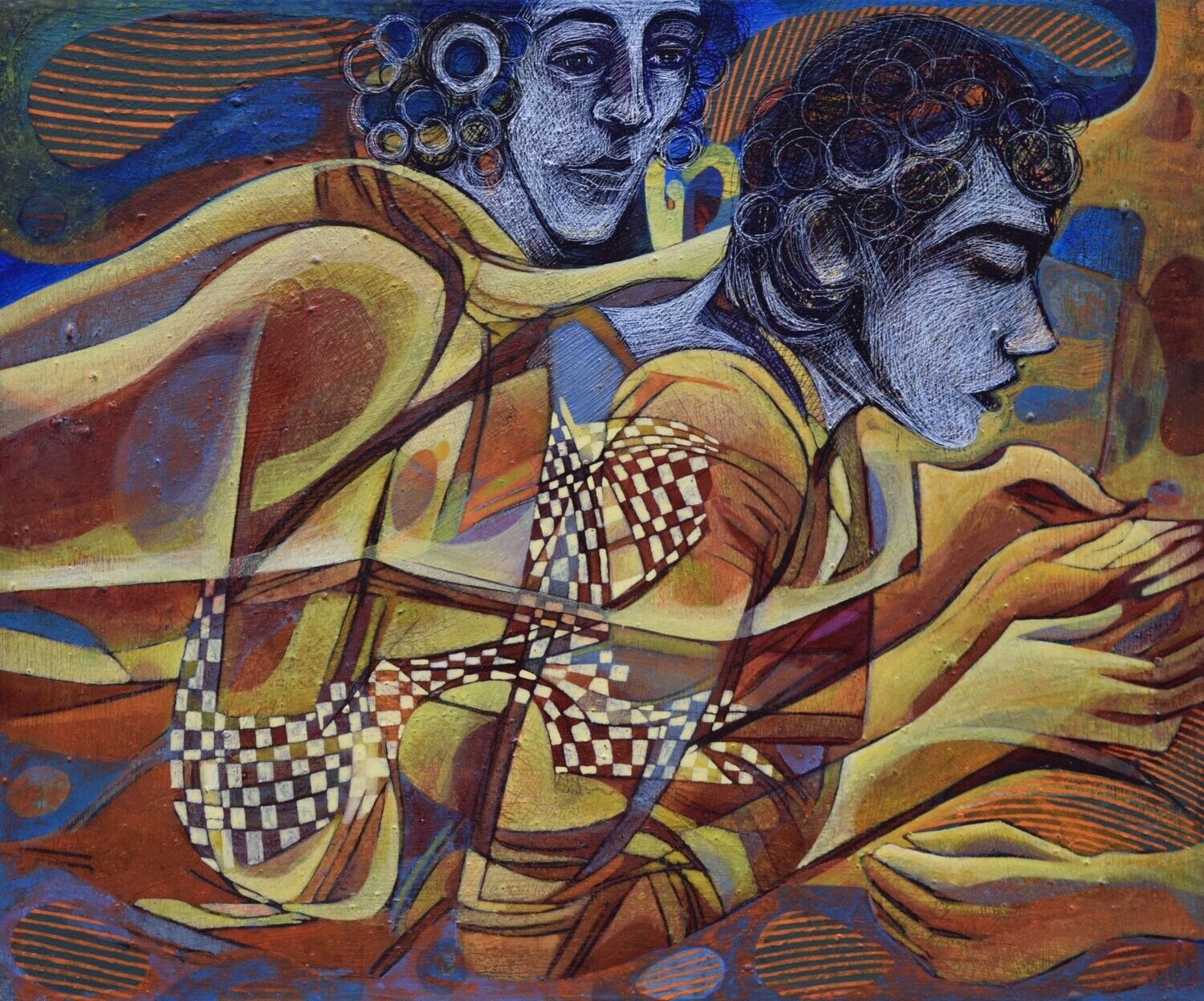 Museumsinsel -  Acryilc  Painting  // Size :  ca. 50 x 60 x 2 cm,