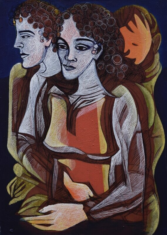 Museumsinsel - Acryilc Painting // Size : ca. 50 x 70 x 2 cm, Museumsinsel - Acryilc Painting // Size : ca. 50 x 70 x 2 cm,