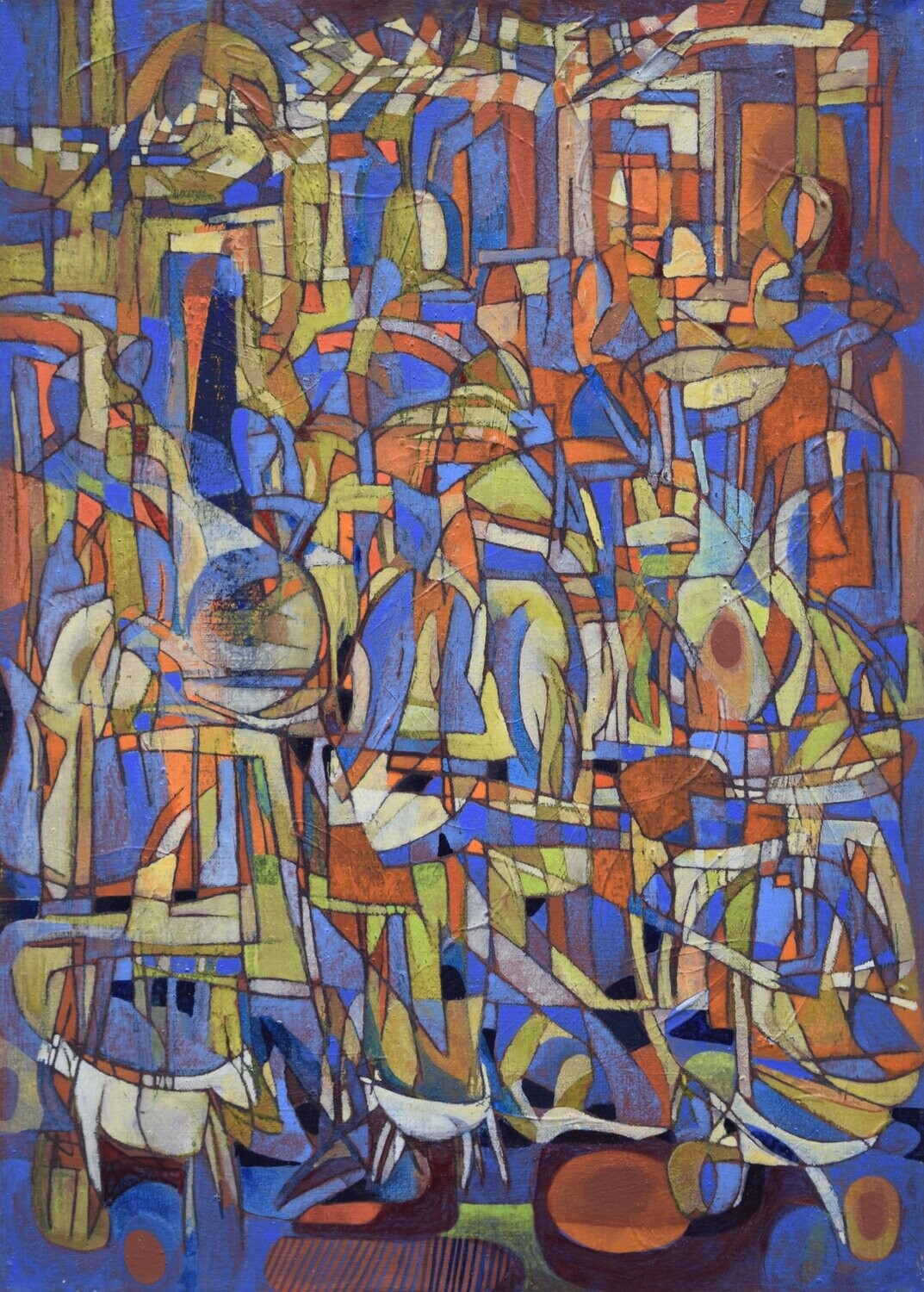 Museumsinsel -  Acryilc  Painting  // Size :  ca. 50 x 70 x 2 cm,