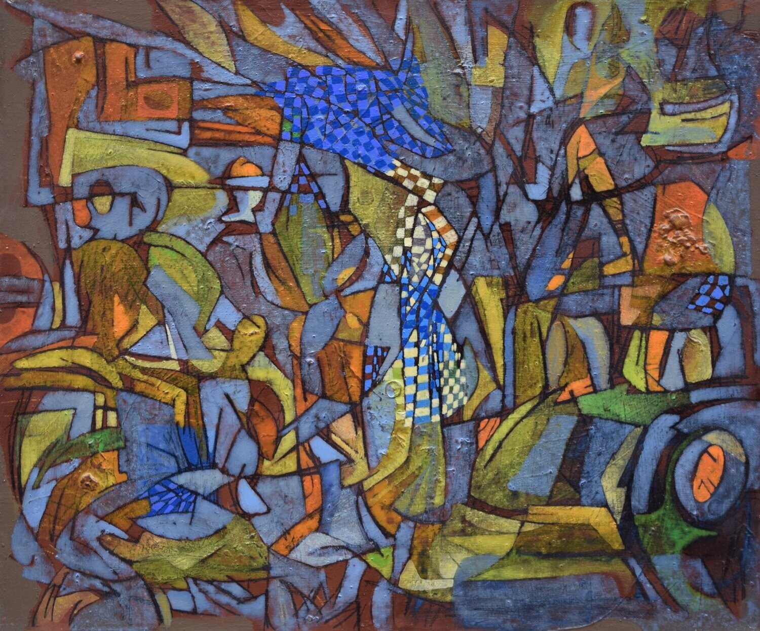 Museumsinsel -  Acryilc  Painting  // Size :  ca. 50 x 60 x 2 cm,