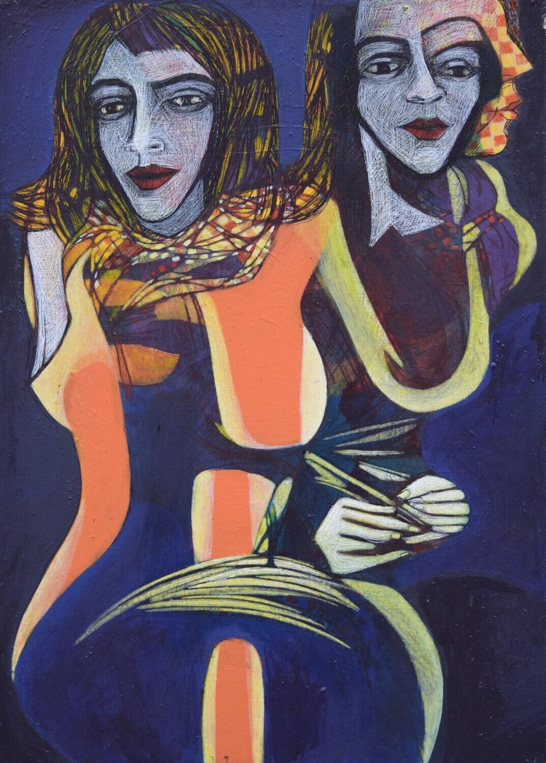 Museumsinsel -  Acryilc  Painting  // Size :  ca. 50 x 70 x 2 cm,
