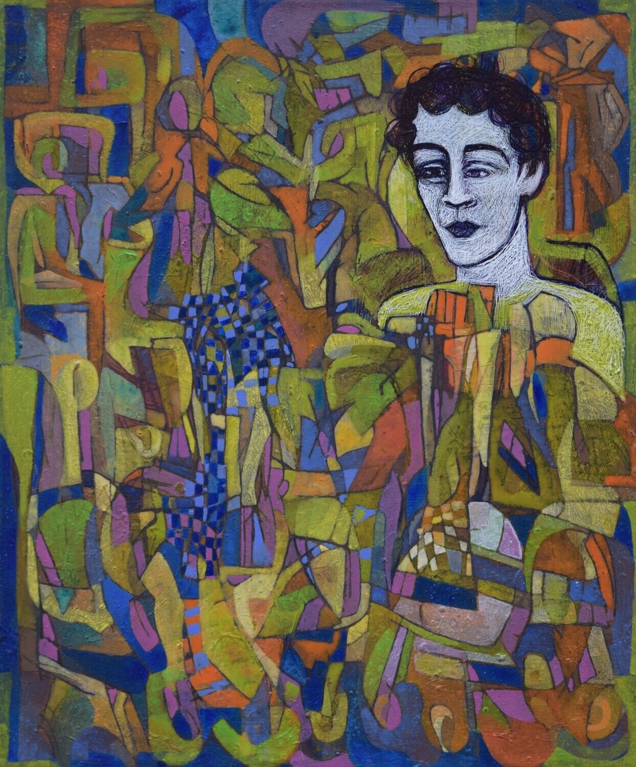 Museumsinsel -  Acryilc  Painting  // Size :  ca. 50 x 60 x 2 cm,