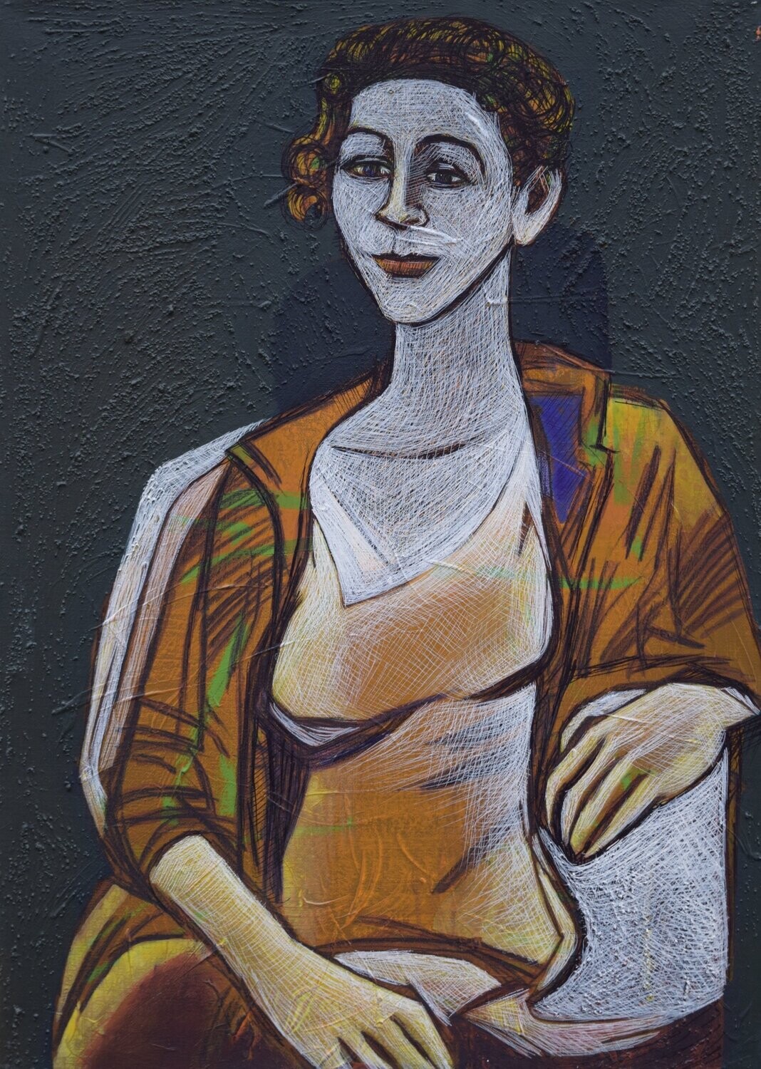 Museumsinsel -  Acryilc  Painting  // Size :  ca. 50 x 70 x 2 cm,