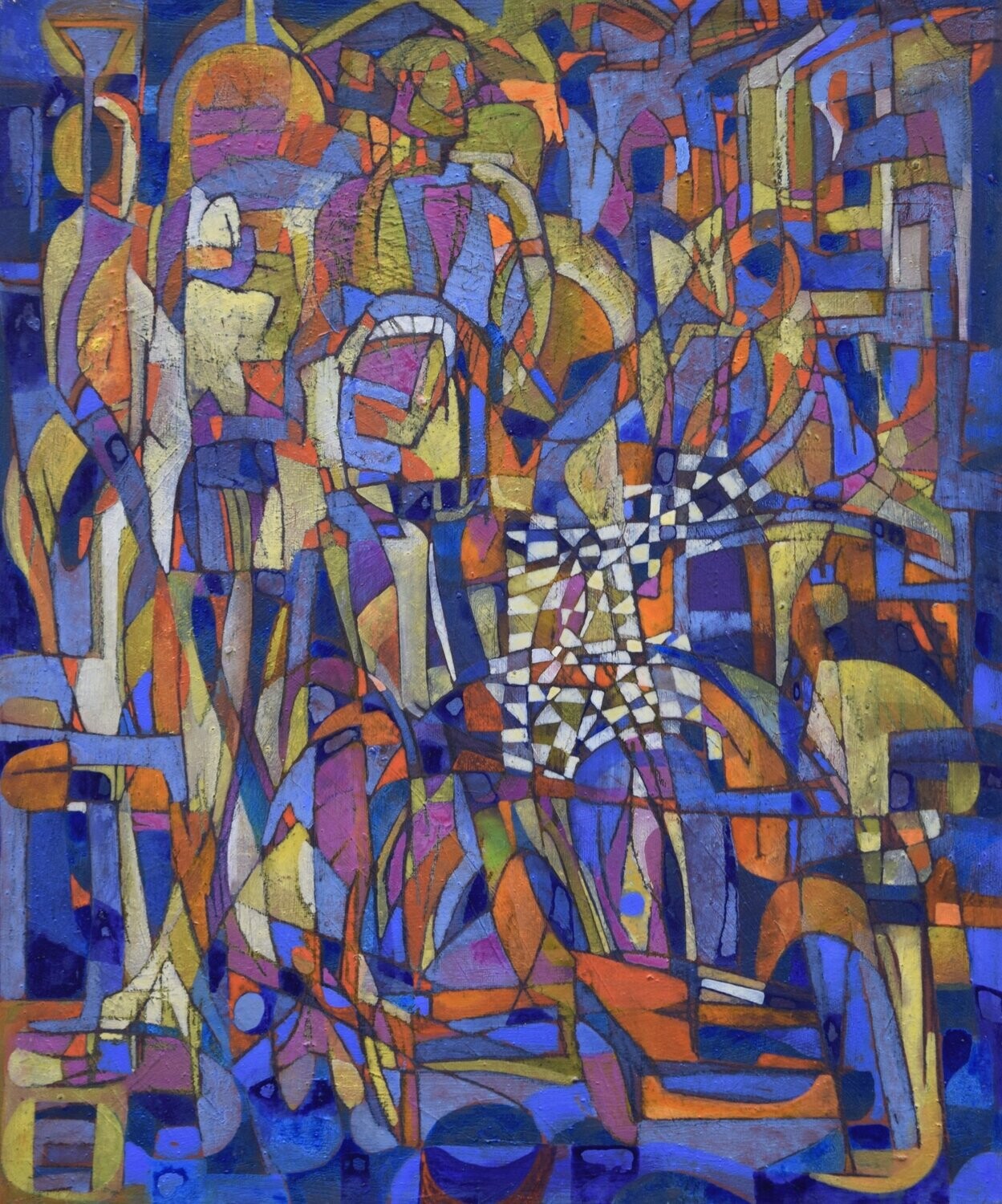 Museumsinsel -  Acryilc  Painting  // Size :  ca. 50 x 60 x 2 cm,