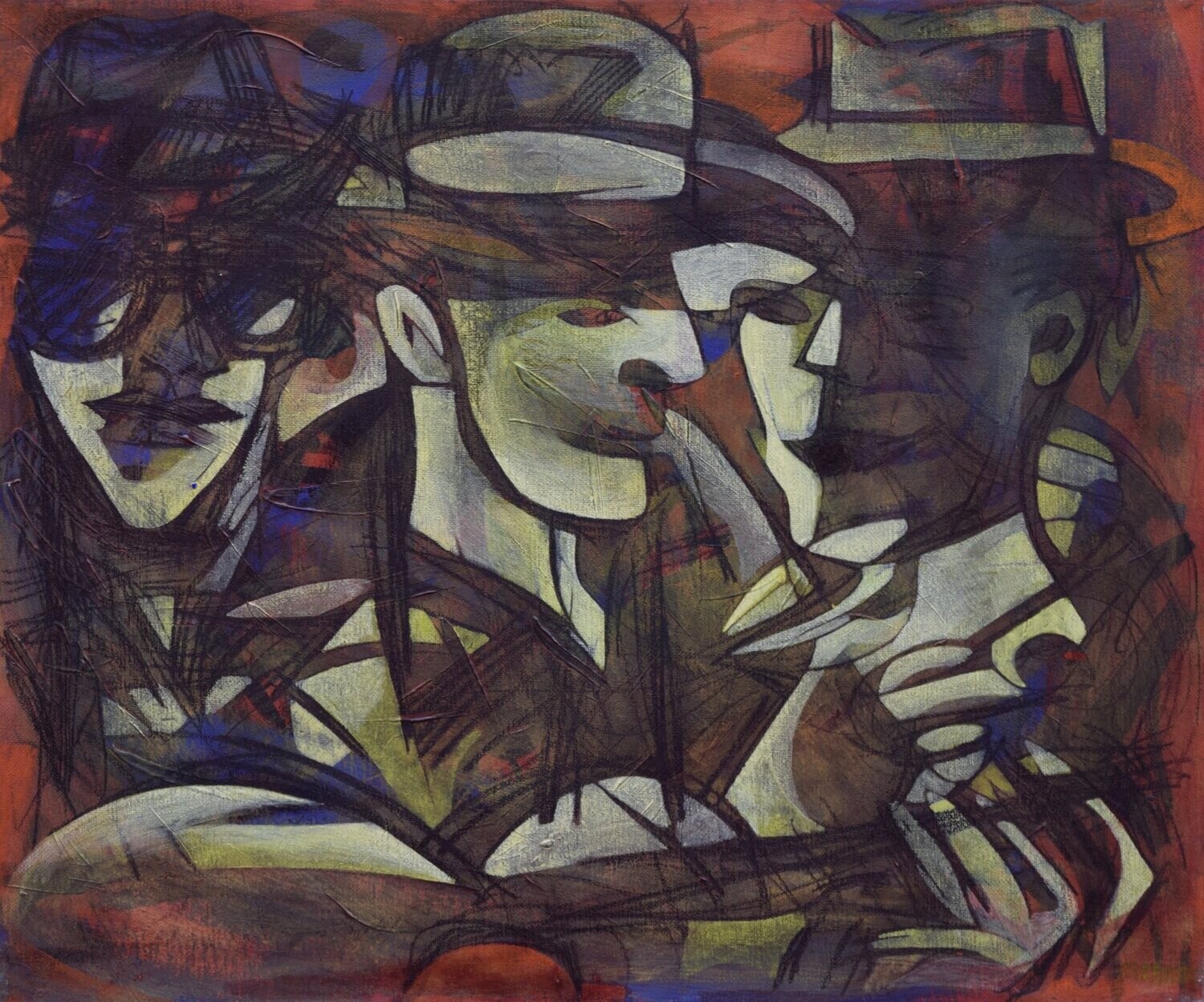 Museumsinsel -  Acryilc  Painting  // Size :  ca. 50 x 60 x 2 cm,