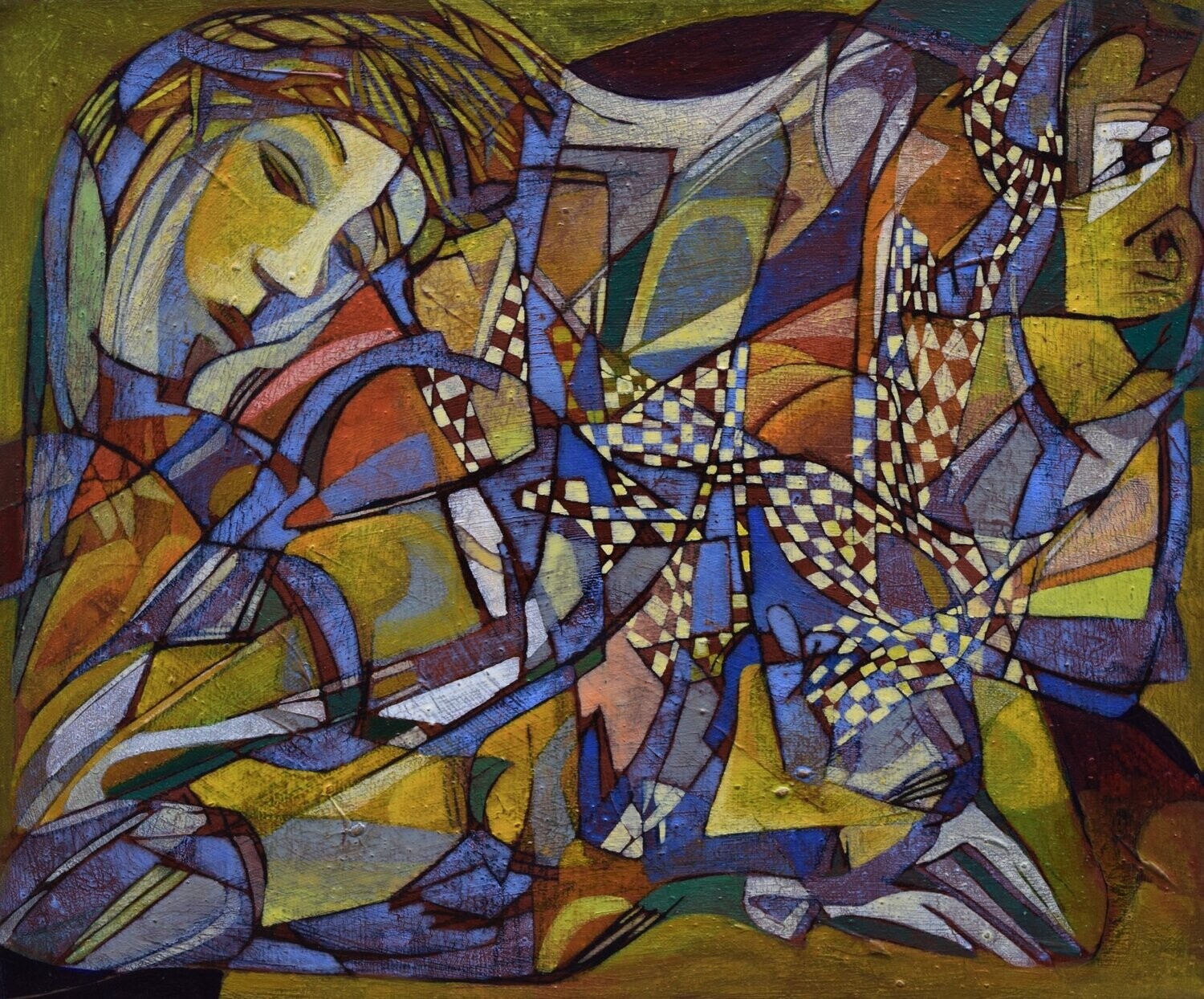 Museumsinsel -  Acryilc  Painting  // Size :  ca. 50 x 60 x 2 cm,