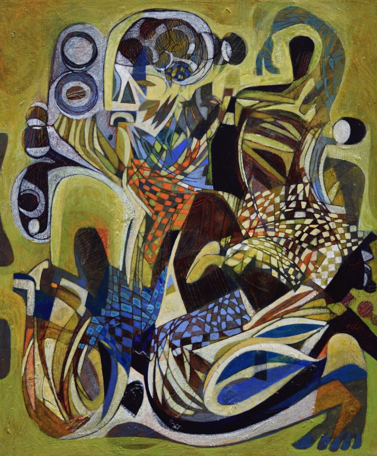 Museumsinsel -  Acryilc  Painting  // Size :  ca. 50 x 60 x 2 cm,