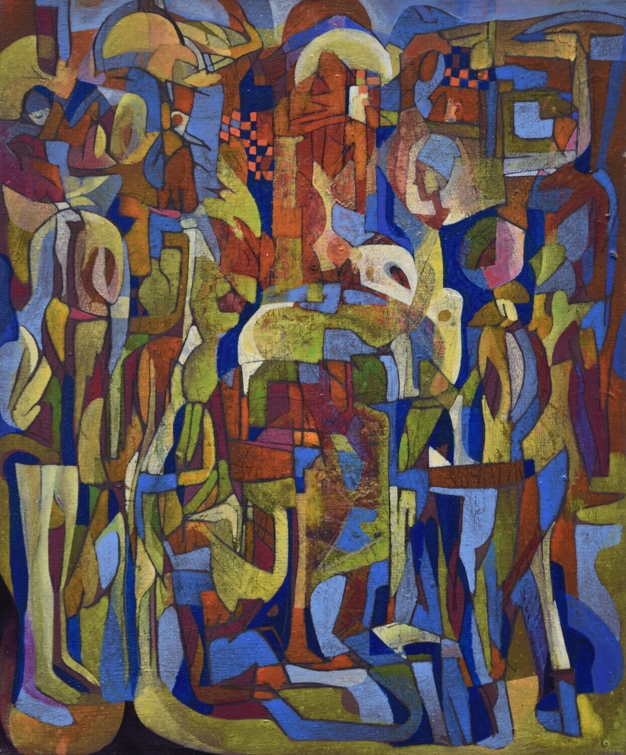 Museumsinsel -  Acryilc  Painting  // Size :  ca. 50 x 60 x 2 cm,