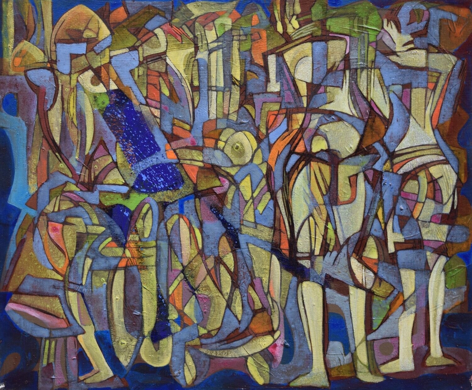 Museumsinsel -  Acryilc  Painting  // Size :  ca. 50 x 60 x 2 cm,
