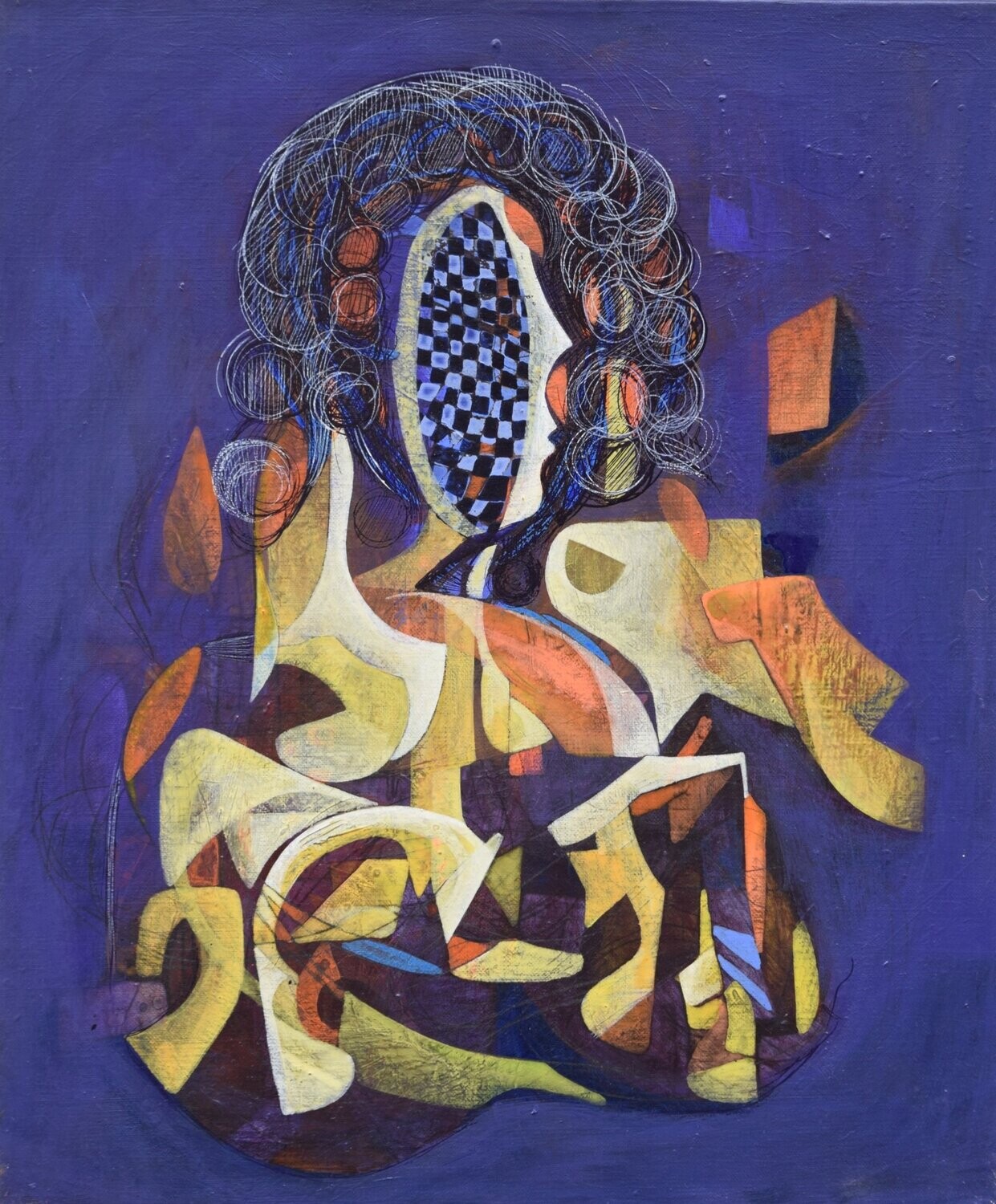 Museumsinsel -  Blau  // Size :  ca. 50 x 60 x 2 cm,