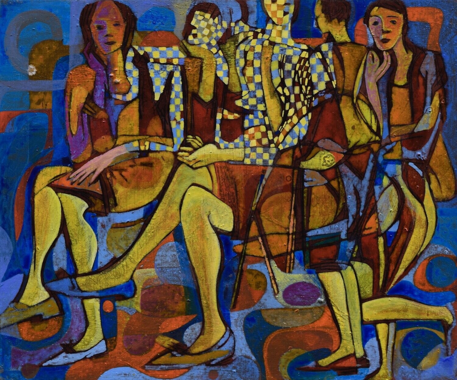 Museumsinsel -  Acryilc  Painting  // Size :  ca. 50 x 60 x 2 cm,