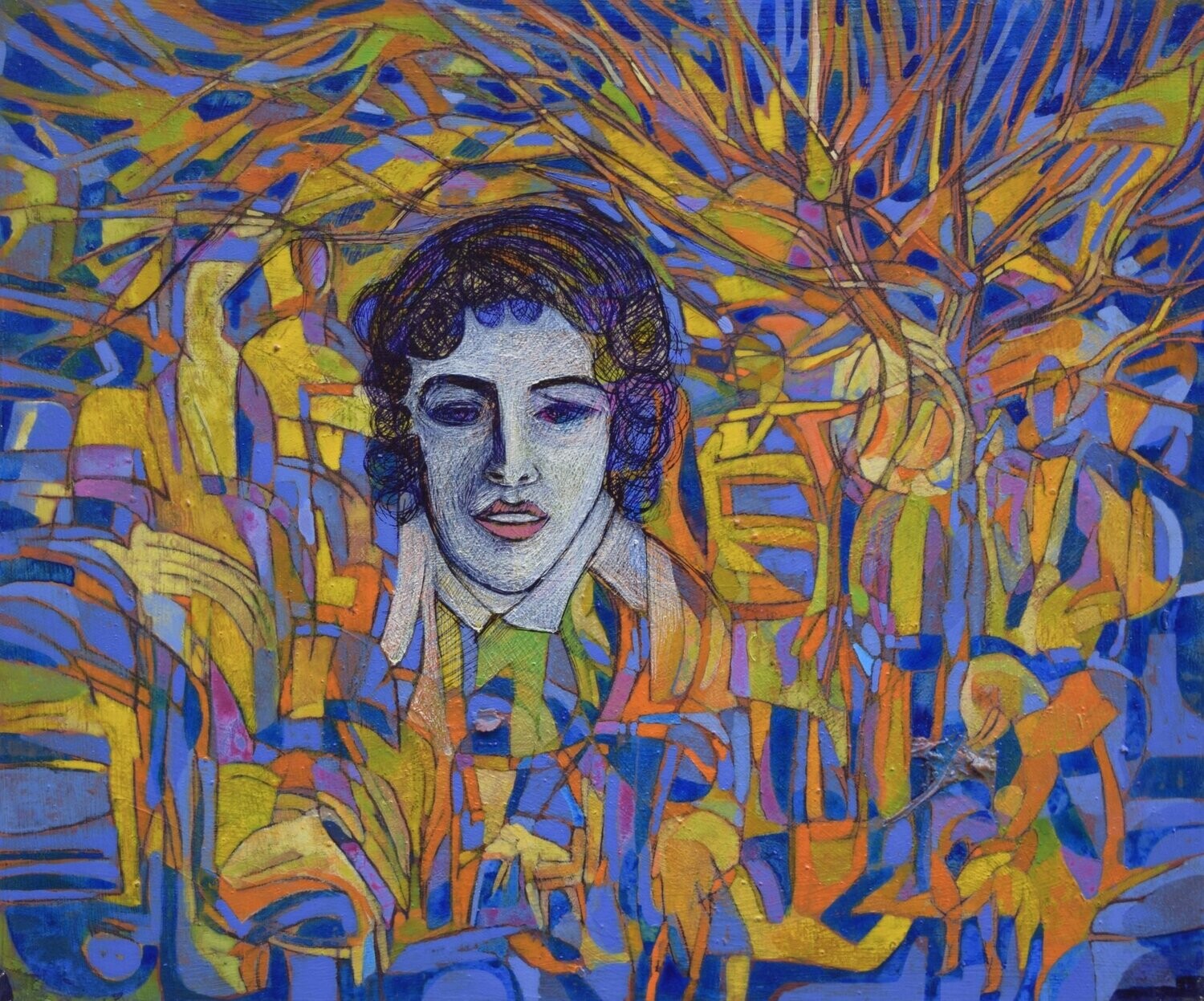 Museumsinsel -  Acryilc  Painting  // Size :  ca. 50 x 60 x 2 cm,