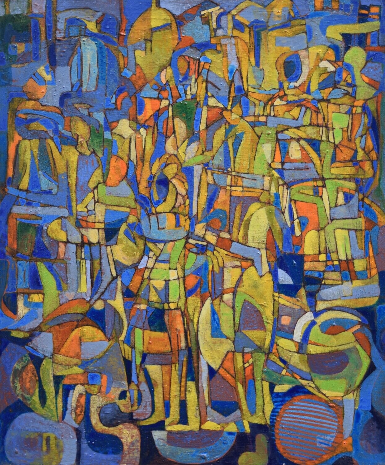Museumsinsel -  Acryilc  Painting  // Size :  ca. 50 x 60 x 2 cm,
