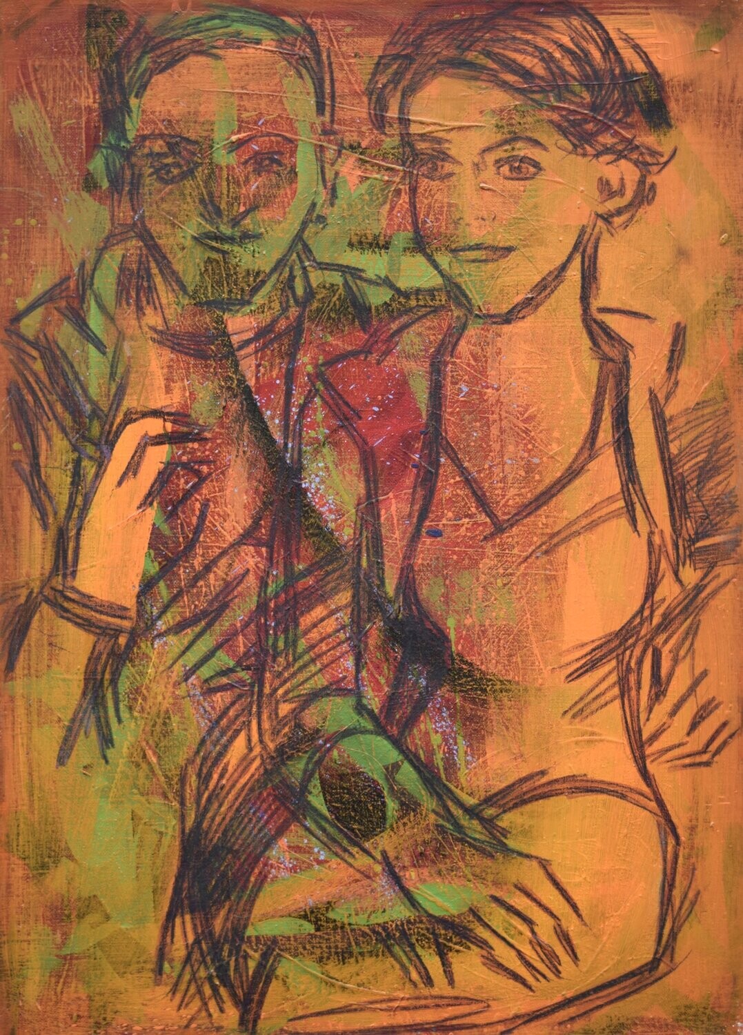 Museumsinsel -  Acryilc  Painting  // Size :  ca. 50 x 70 x 2 cm,