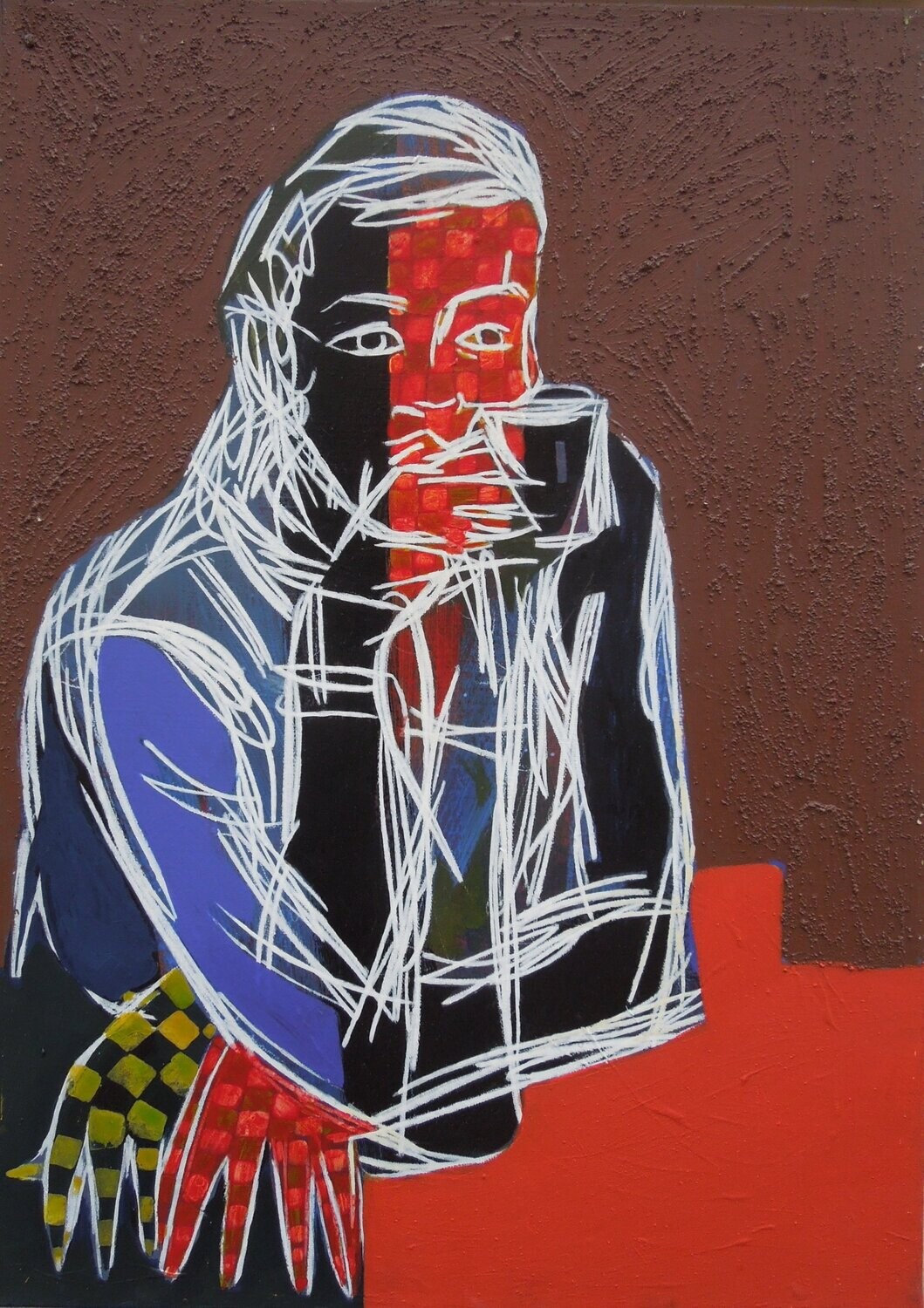 Museumsinsel -  Acryilc  Painting  // Size :  ca. 50 x 70 x 2 cm,