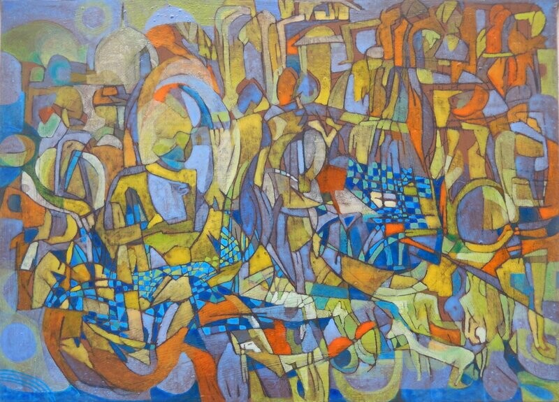 Museumsinsel - Acryilc Painting // Size : ca. 50 x 70 x 2 cm, Museumsinsel - Acryilc Painting // Size : ca. 50 x 70 x 2 cm,