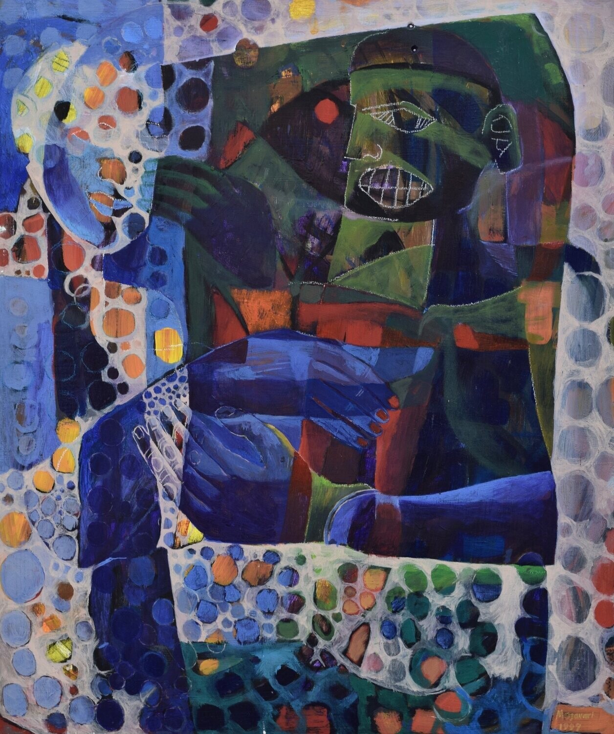 Collage wood & canvas  / Acryilc  on wood on canvas  /  Figurative , Light as Form // size: ca. 75 x 80 x 4 cm,