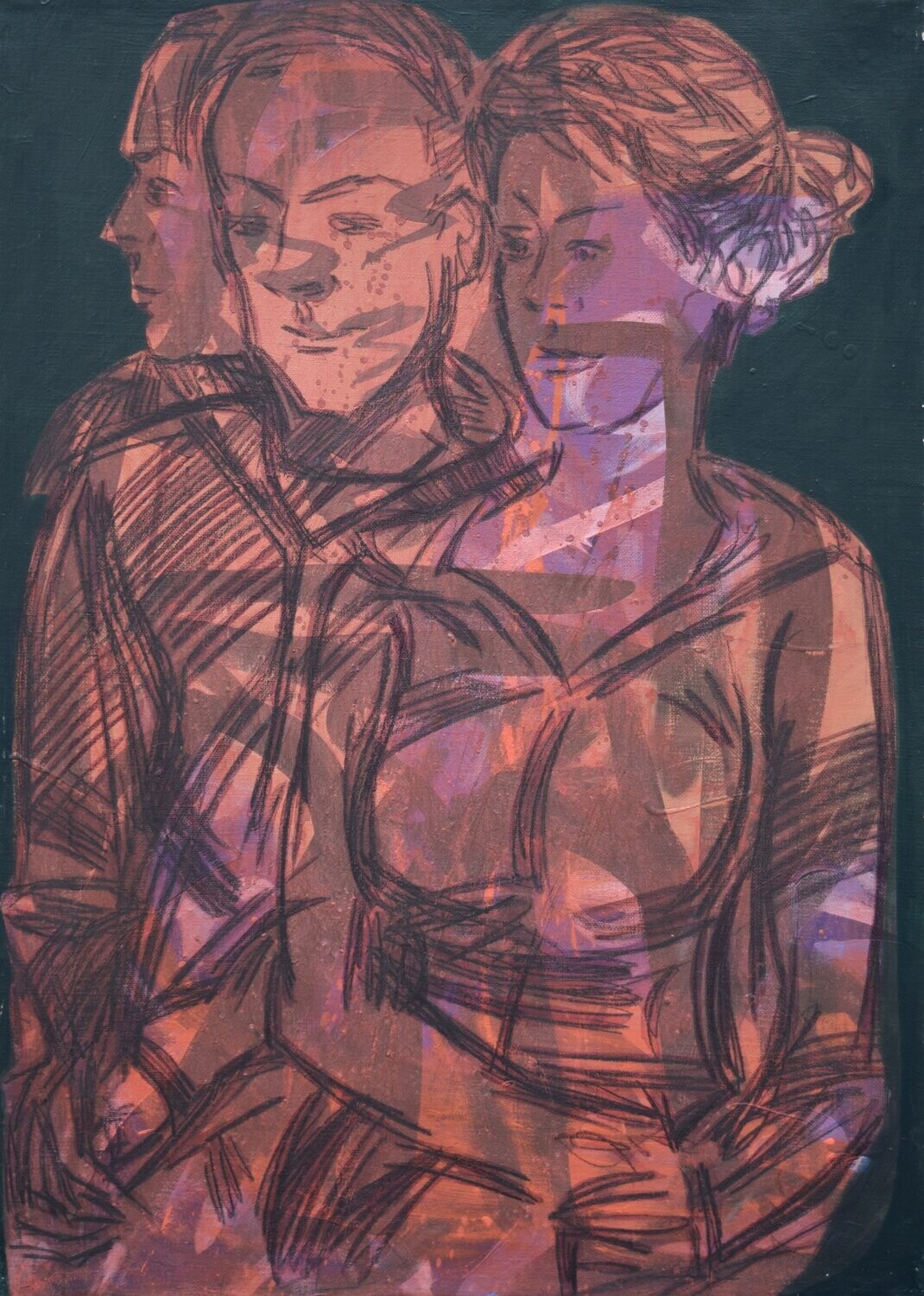 Museumsinsel -  Acryilc  Painting  // Size :  ca. 50 x 70 x 2 cm,