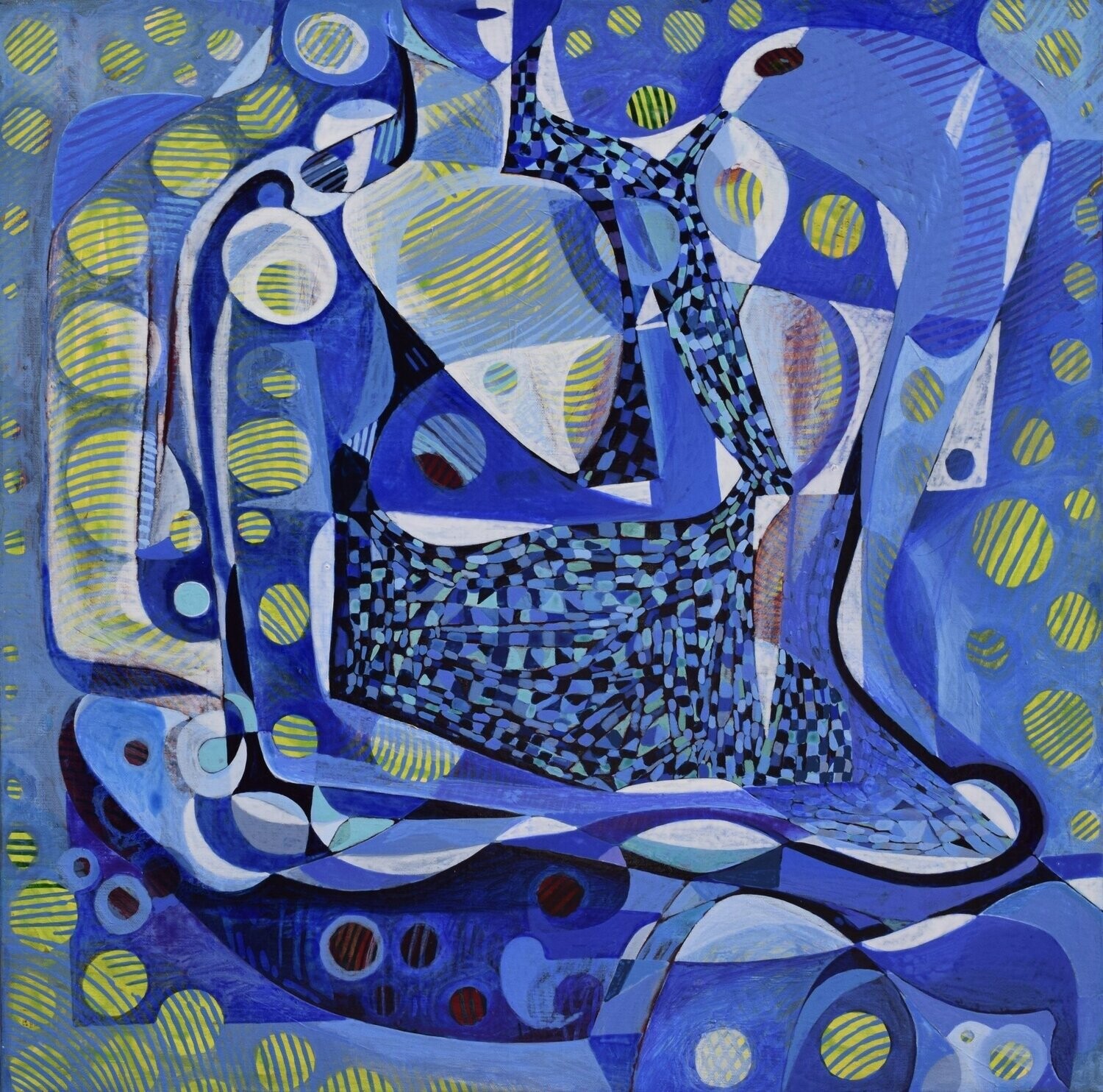 City,  Acryilc  on the canvas. /  Figurative , Light as Form // Size : ca. 80 x 80 x 2 cm,