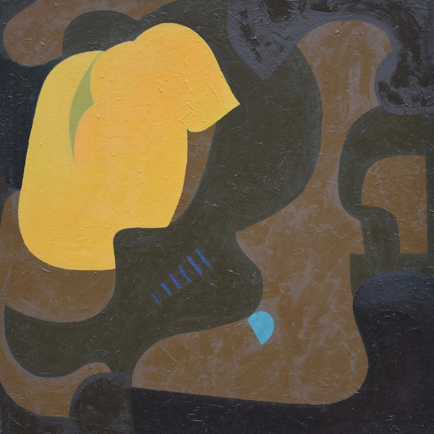 Oil  on canvas with wooden frame  //Size : ca. 80 x 80 x 2 cm .