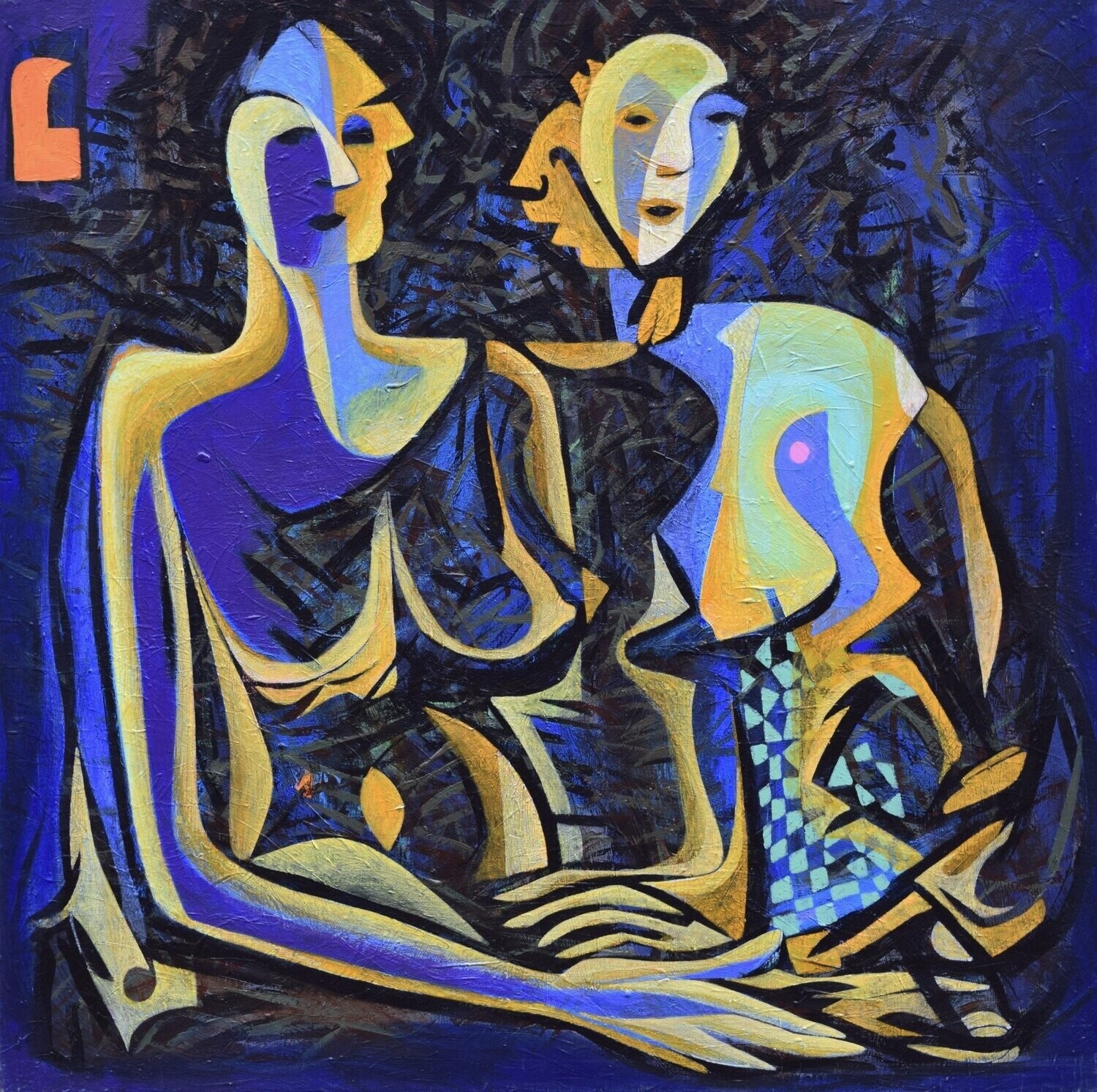 City, Acryilc / Size : ca. 80 x 80 x 2 cm, City, Acryilc / Size : ca. 80 x 80 x 2 cm,