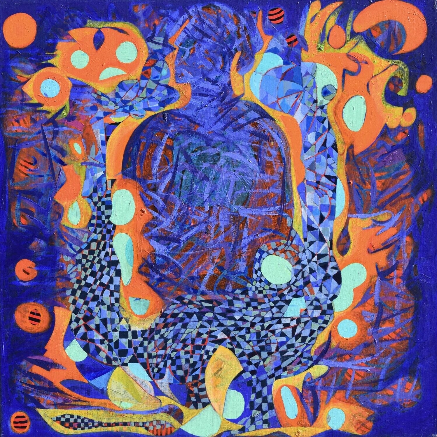 City,  Acryilc  on the canvas. /  Figurative , Light as Form // Size : ca. 80 x 80 x 2 cm,