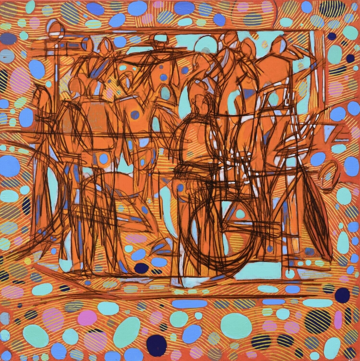 City.Orang , Acryilc on canvas// Size : ca. 80 x 80 x 2 cm,