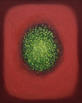 Rote Welt // Size: : ca. 80 x 100 x 2 cm,