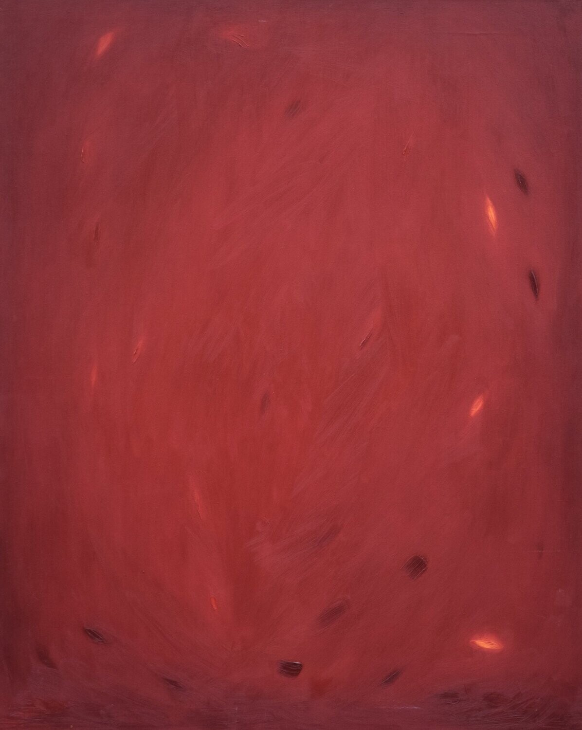 Red world,    Oil  on the canvas // Size : ca. 80 x 100 x 2 cm,