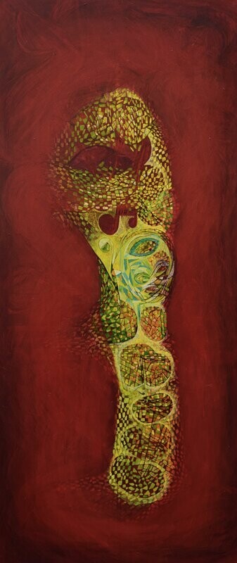 Red world, Oriental miniature, Acryilc on the canvas // Size : ca. 80 x 80 x 2 cm,. 90 x 210 x 4 cm Red world, Oriental miniature, Acryilc on the canvas // Size : ca. 80 x 80 x 2 cm,. 90 x 210 x 4 cm