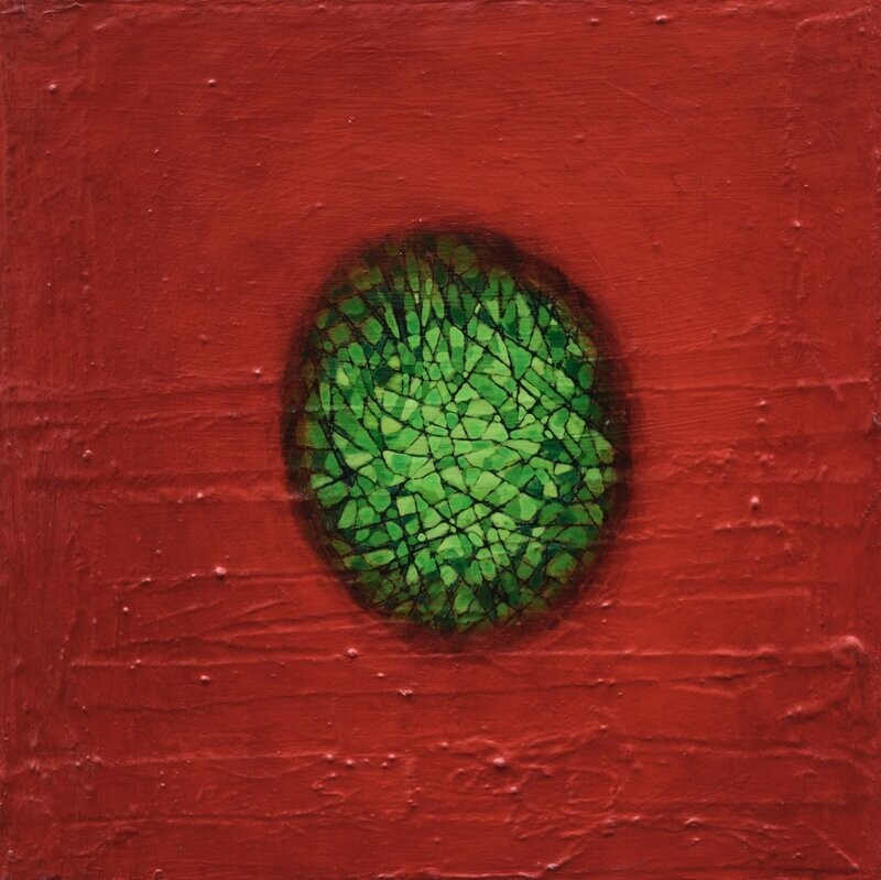 Red world Oriental miniature, Acryilc on the canvas // Size : ca. 40 x 40 x 3 cm, Red world Oriental miniature, Acryilc on the canvas // Size : ca. 40 x 40 x 3 cm,