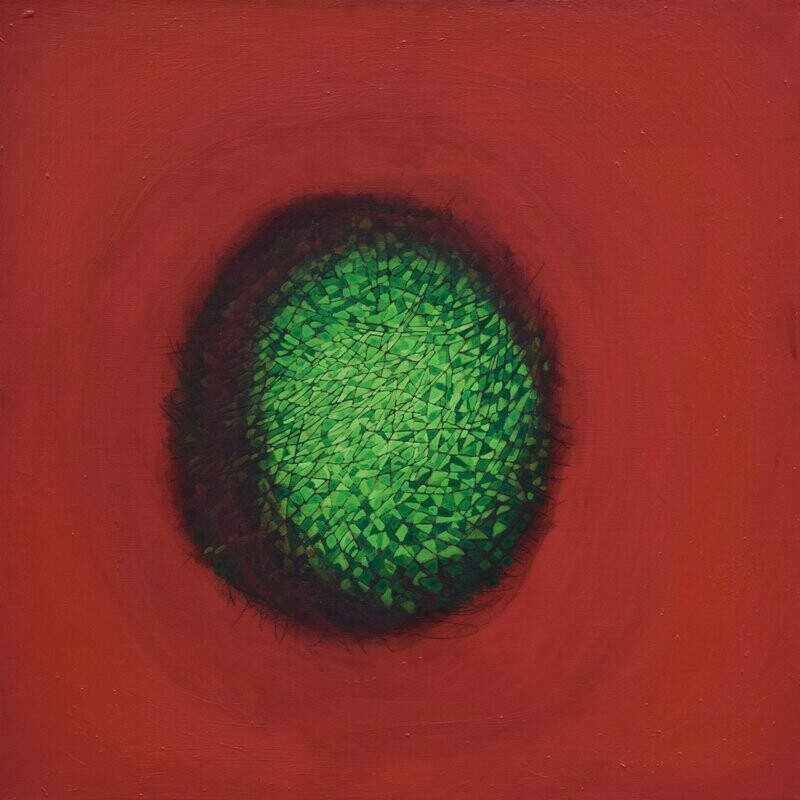 Red world, Oriental miniature, Acryilc on the canvas // Size : ca. 80 x 80 x 2 cm, Red world, Oriental miniature, Acryilc on the canvas // Size : ca. 80 x 80 x 2 cm,