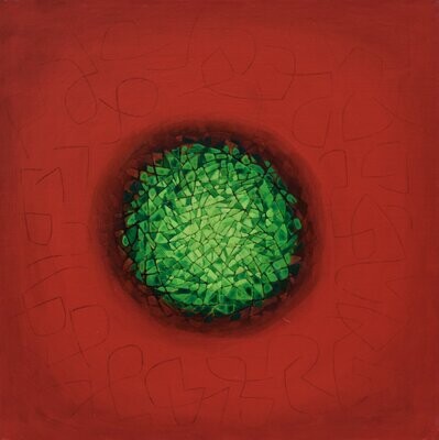 Rote welt / / Size: ca.. 80 x 80 x 2 cm