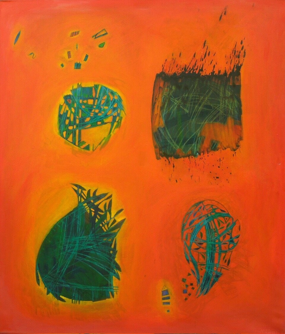 Acrylic  on canvas with wooden frame//Size: ca.: 120 x 140 x 2 cm,
