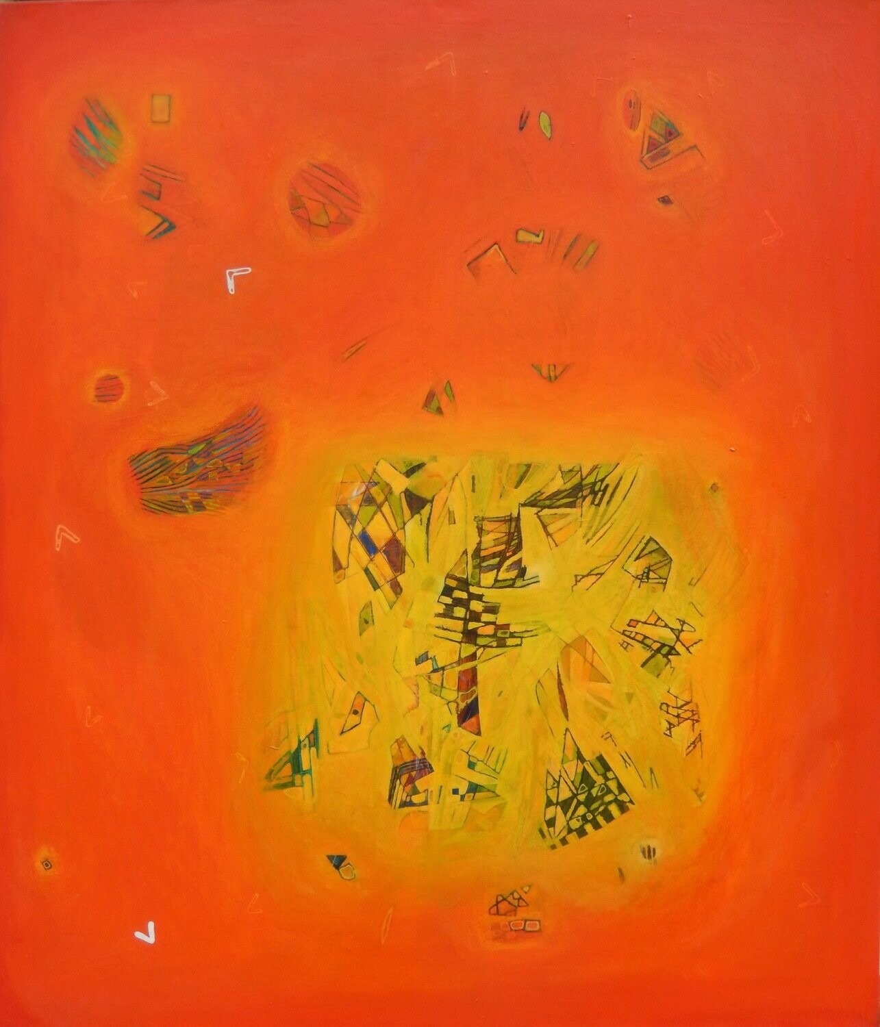 Oriental miniature,  Acryilc  on the canvas//Size : ca. 120 x 140 x 3 cm,