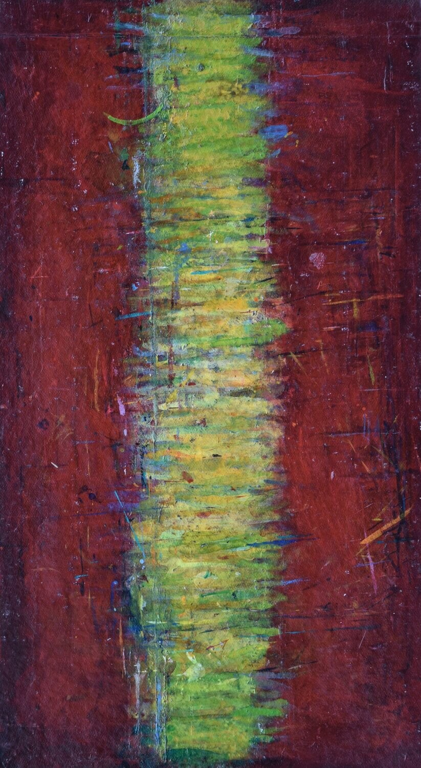 Acrylic on paper and their collage on canvas with wooden frame // Size: ca.. 40 x 80 x 4 cm,