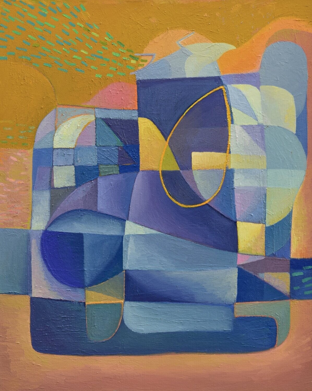 Oil Painting / Light as form Abstract Figurative   // Size: ca.. 80 x 100 x 2 cm