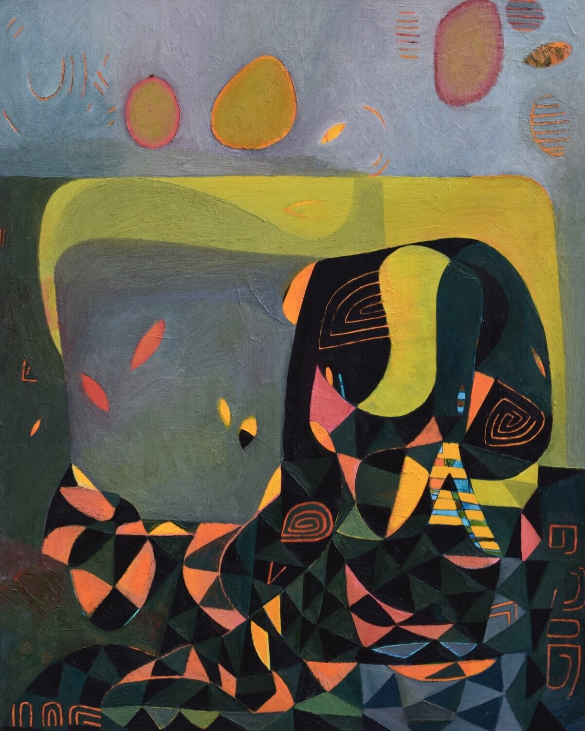 Oil Painting / Light as form Abstract Painting    / / Size: ca.. 80 x 100 x 2 cm