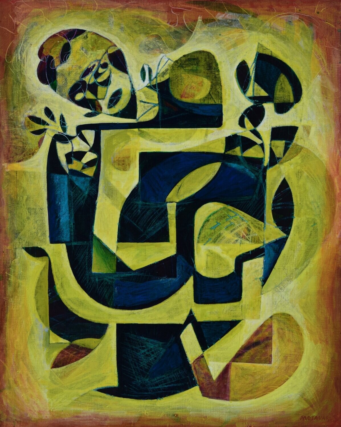 Acrylic  / Light as form Abstract Figurative   // Size: ca.. 80 x 100 x 2 cm